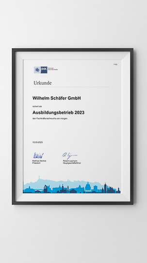 Wilhelm Schäfer GmbH Ausbildungsbetrieb 2023